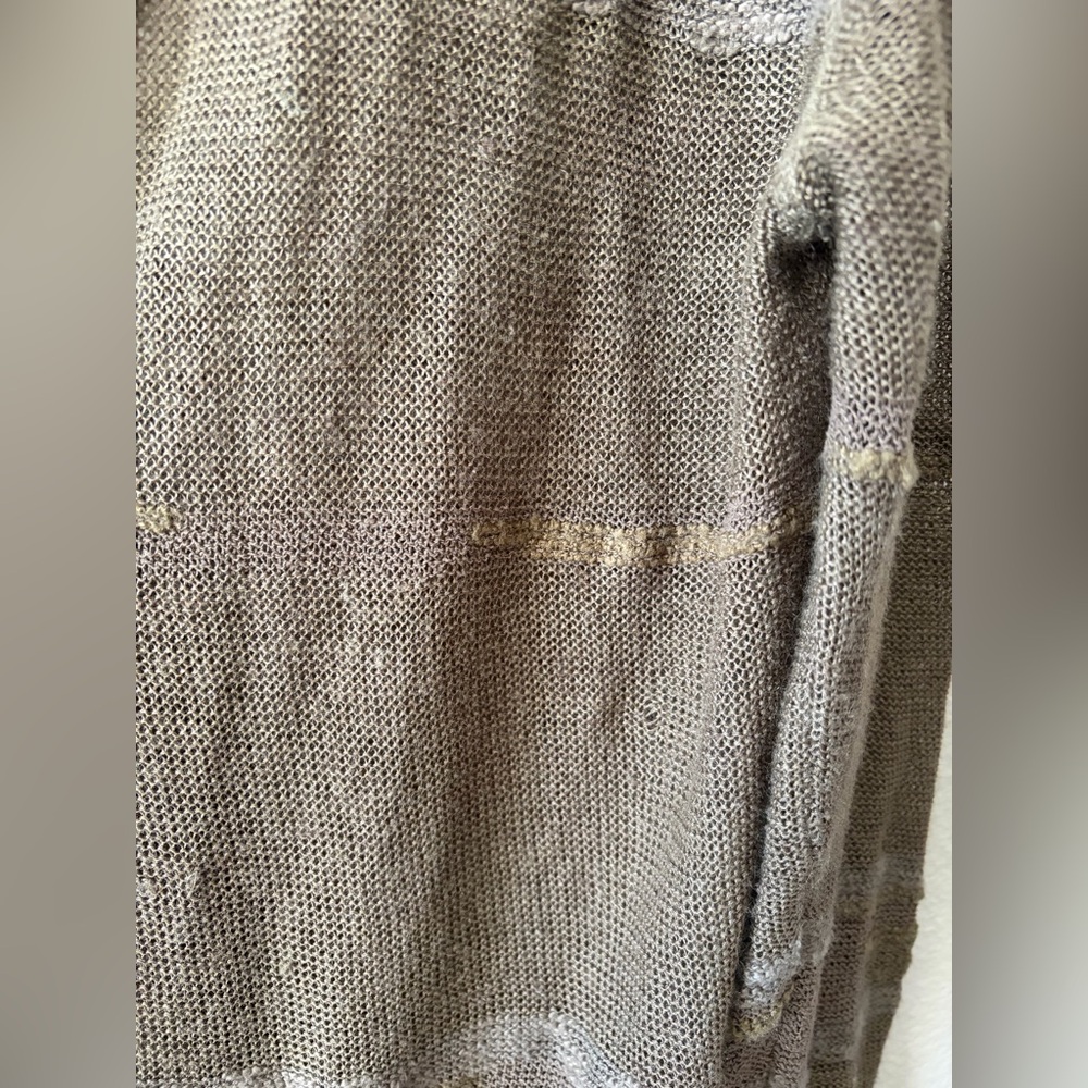 Free People Open Knit Green Brown Duster Cardigan Sweater Women’s Extra Small XS - Picture 14 of 14